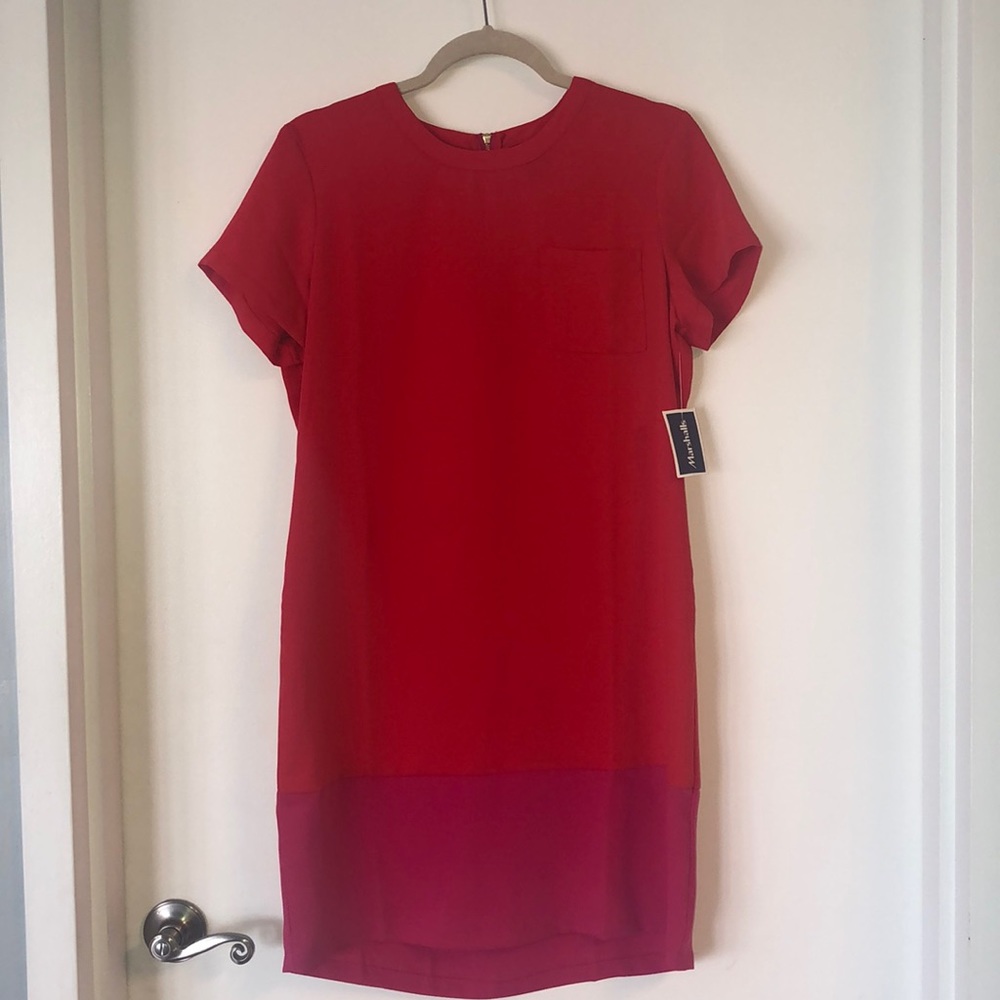 Red & Pink shirt dress